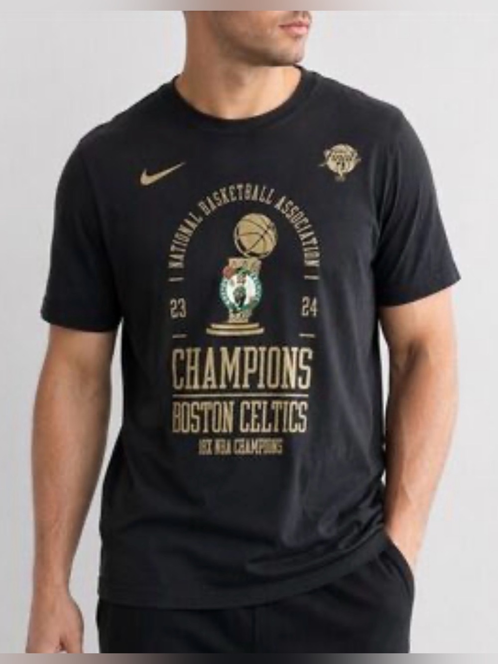 NWT NIKE NBA Boston Celtics Locker Room Championship Graphic Tee Shirt - Size XL